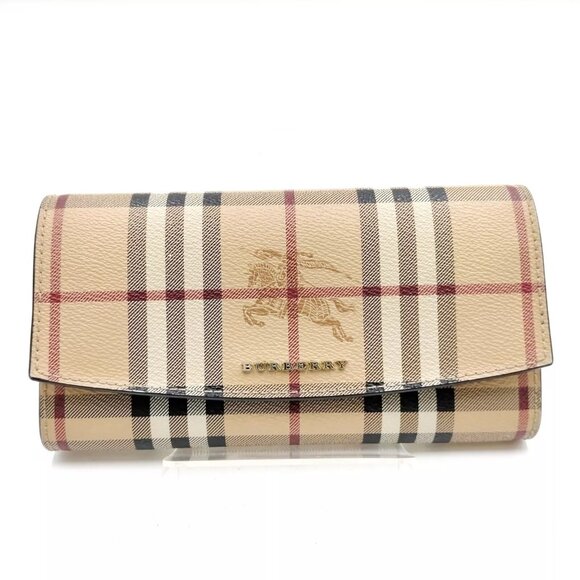 (R792) BURBERY Harris Wallet Haymarket Check Coated - Picture 1 of 8